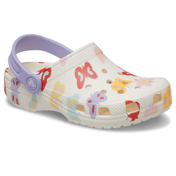 Junior Crocs Toddler Classic Butterfly Graphic Clogs - Multi