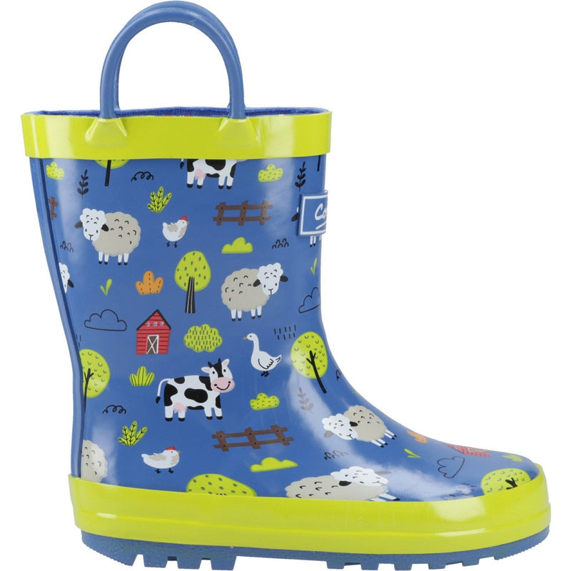 Kids Cotswold Puddle Wellingtons - Farm