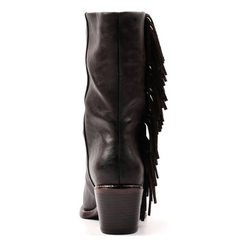 Womens Lunar Shyanne Brown Western Heel Ankle Boots - Brown