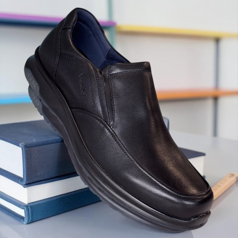 Senior Boys Teds Plymouth Bay Black School Shoes - Black