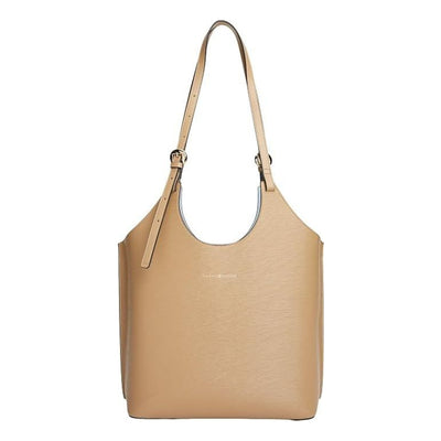 Womens Tommy Hilfiger Safari Canvas Tan Modern Mini Tote Bag - Tan