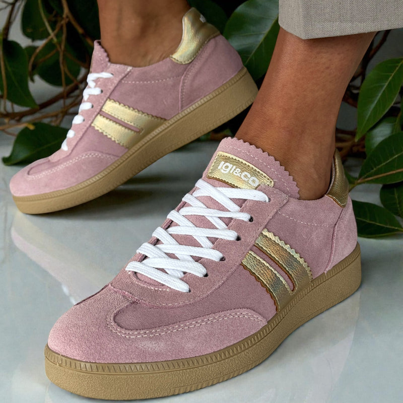 Womens Igi & Co Pink And Gold Trainers - Pink And Gold