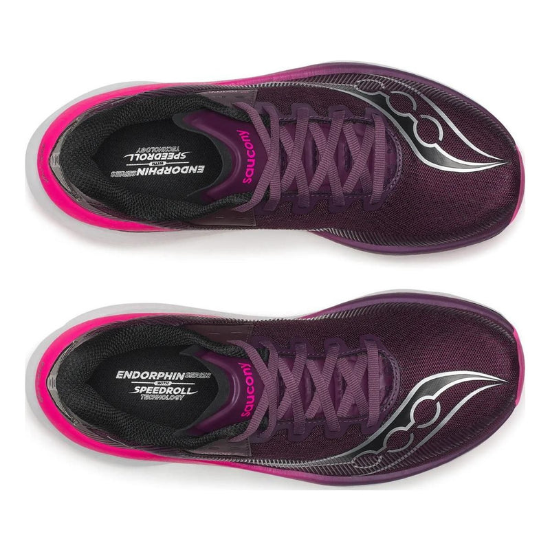 Womens Saucony S101348 Endorphin Azura Eggplant Shock Trainers - Eggplant Shock
