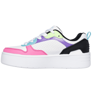 Skechers Girls Court High Colour Crush Trainers - White