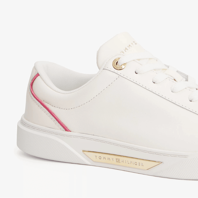 Womens Tommy Hilfiger Chic Court Trainers - Ancient White