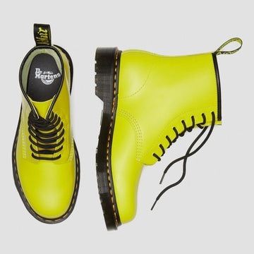 Unisex Dr. Martens 1460 Smooth Sulphur Yellow Leather Ankle Boots - Sulphur Yellow
