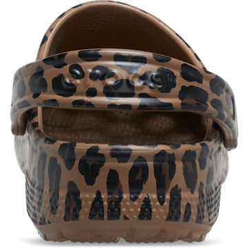 Womens Crocs Sepia Leopard Classic Animal Clogs - Sepia Leopard