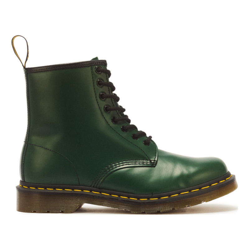 Unisex Dr. Martens 1460 Smooth Green Leather Ankle Boots - Green