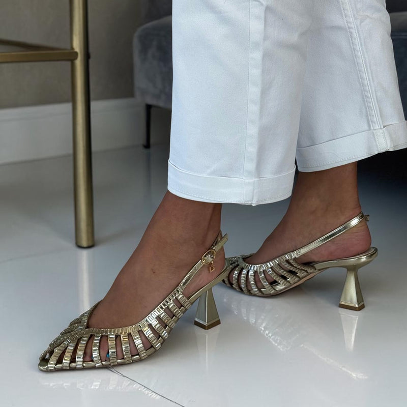 Womens Una Healy Cold Heart Heeled Sandal - Bling