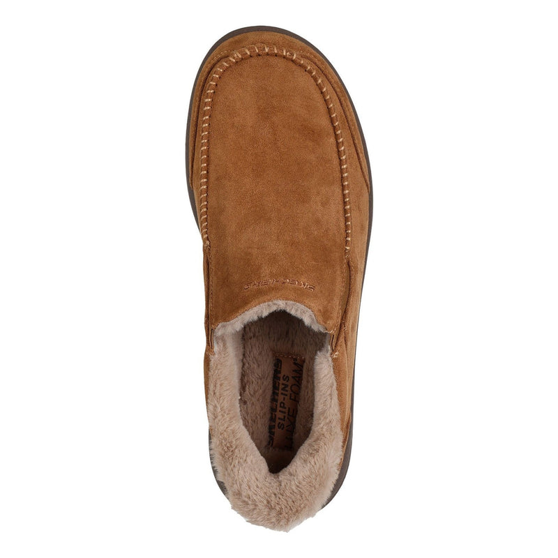 Mens Skechers Murette - Scofield Slip-Ins Slippers - Chestnut