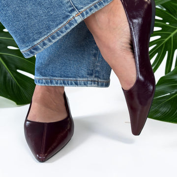 Womens Xti 146400 Flat Shoes - Burgundy