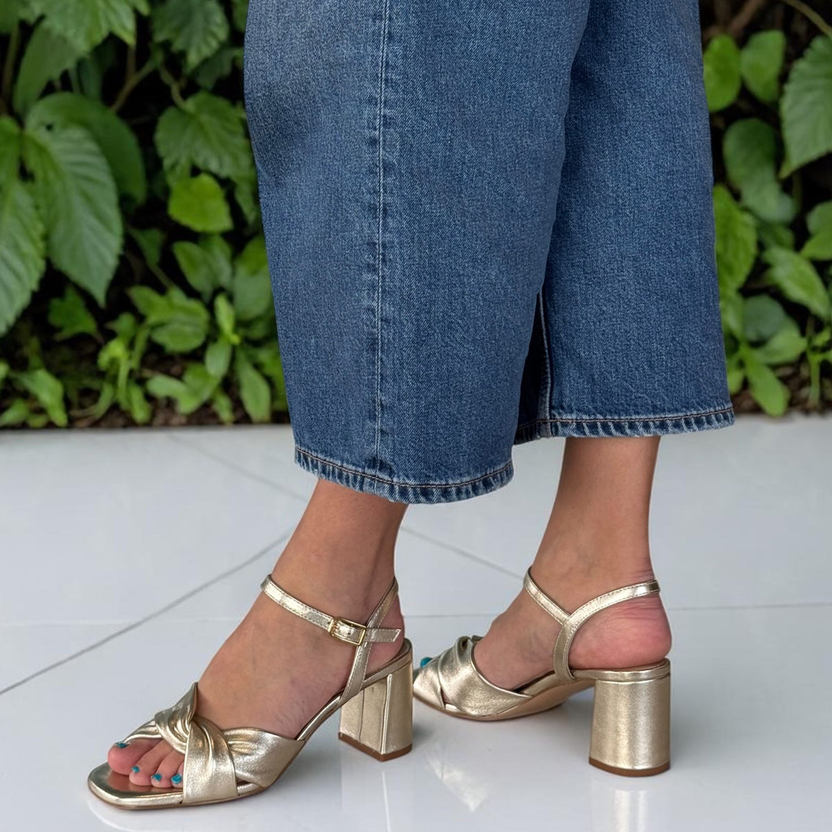 Womens Unisa Medway Platino Heeled Sandals
