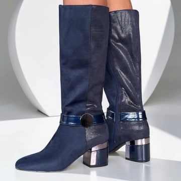 Womens Lotus Solia ULB540 Long Boots - Navy