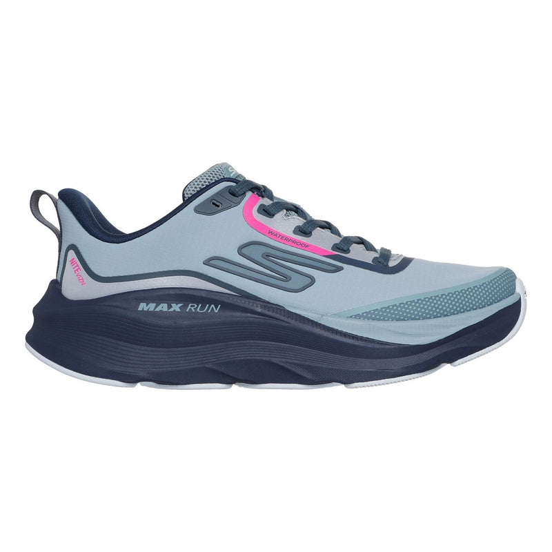 Womens Skechers 129203 Max Cushioning Max Run - Vorteza Waterproof Trainers - Slate