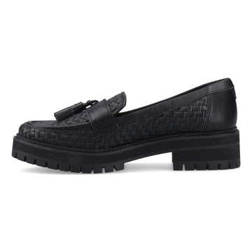 Womens Toms Cara Loafers - Black with Black