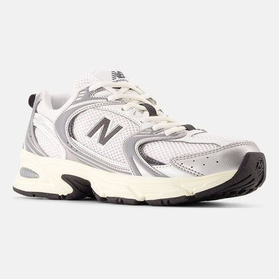 Unisex New Balance 530 Mesh Trainers - Silver Metallic with Black Cement
