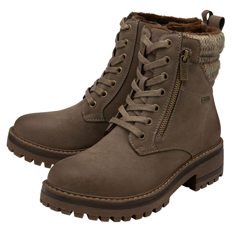 Womens Lotus Stefani ULB446 Ankle Boots - Taupe