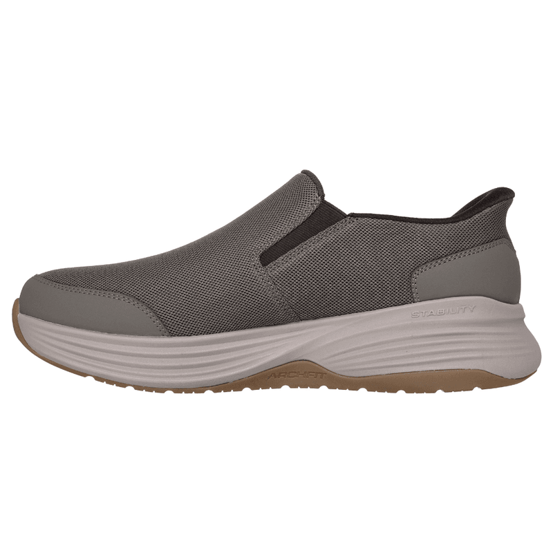 Skechers Mens Slip-Ins: GOwalk Trainers - Dark Taupe
