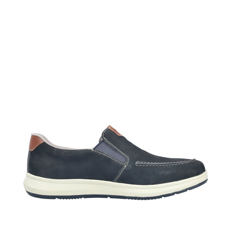 Mens Rieker 16968 Blue Flats - Blue
