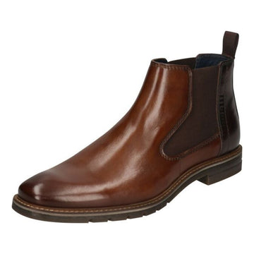 Mens Bugatti A9E34 Cognac Chelsea Boots - Cognac