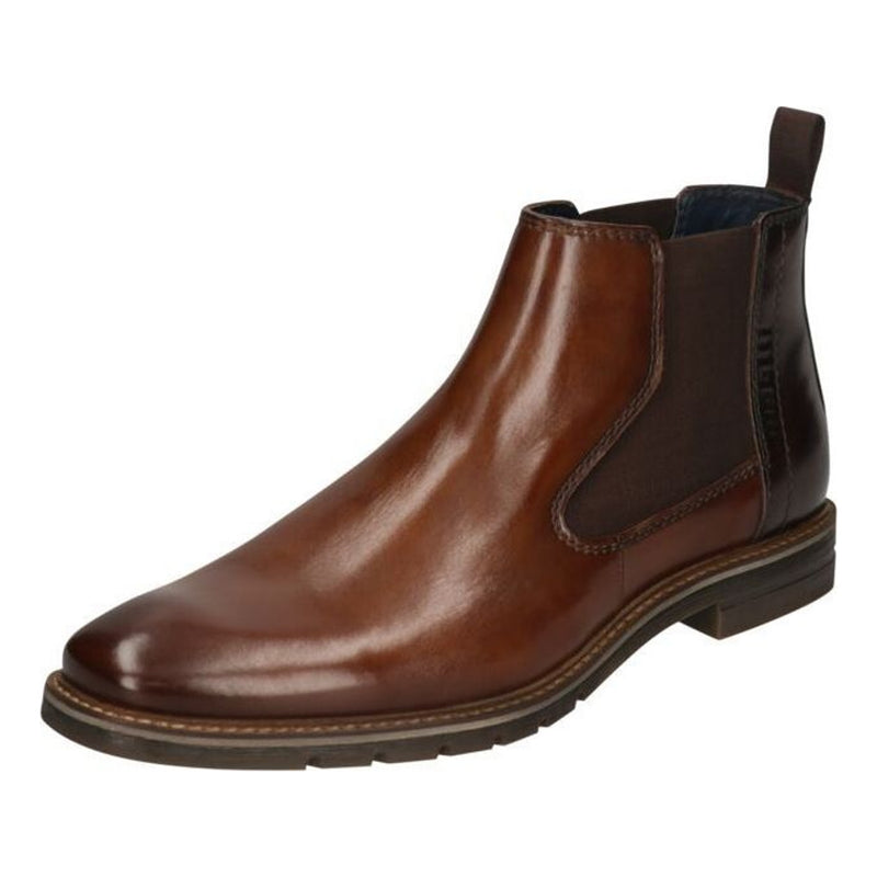 Mens Bugatti A9E34 Cognac Chelsea Boots - Cognac