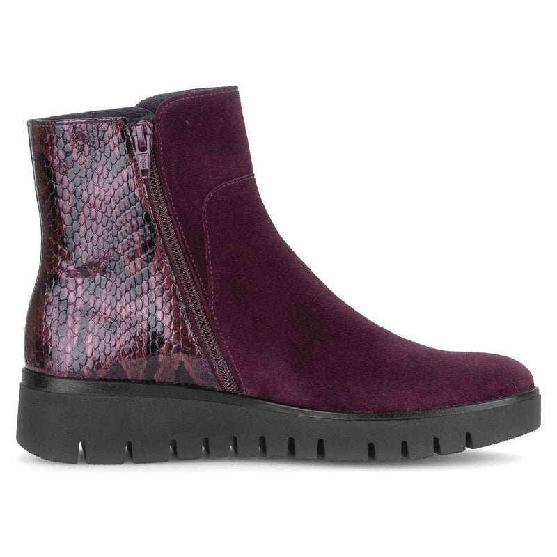 Womens Gabor 8015 Ankle Boots - Mulberry