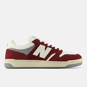 Womens New Balance 480P Trainers - Classic Crimson with Sea Salt