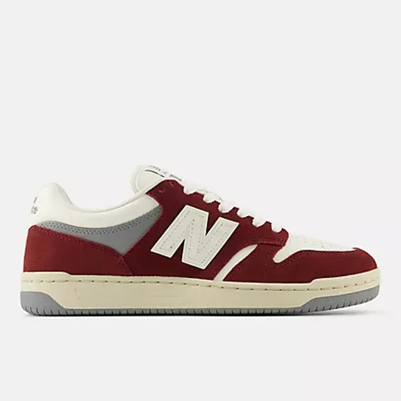 Womens New Balance 480P Trainers - Classic Crimson with Sea Salt