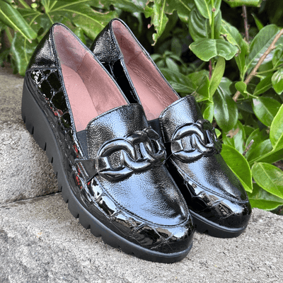 Womens Wonders C-33330 Wedge Shoes - Black
