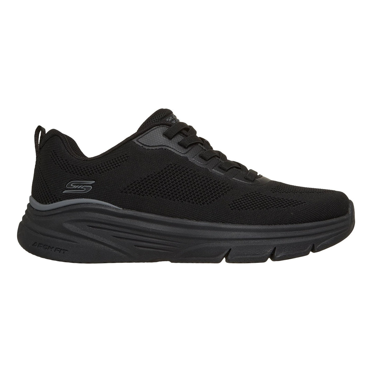 Mens Skechers 118460 Bobs Sport Arch Fit - Elev8 Black Waterproof Trainers