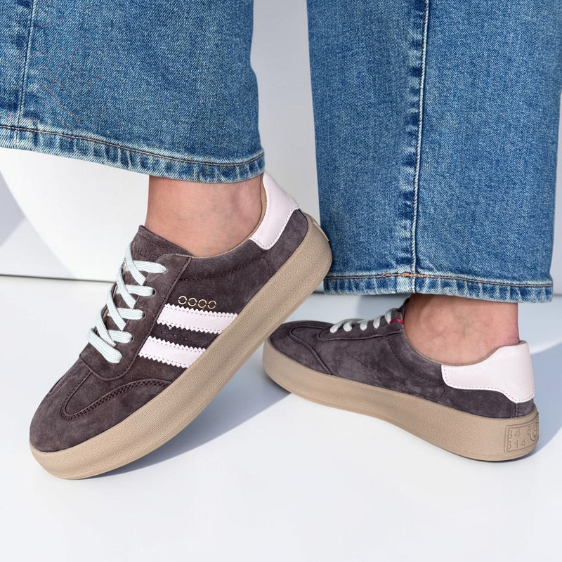 Womens Drilleys Thirty Three Trainers - Pink Truffle