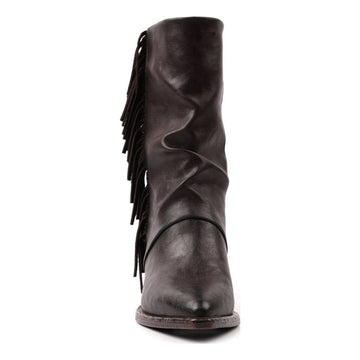 Womens Lunar Shyanne Brown Western Heel Ankle Boots - Brown