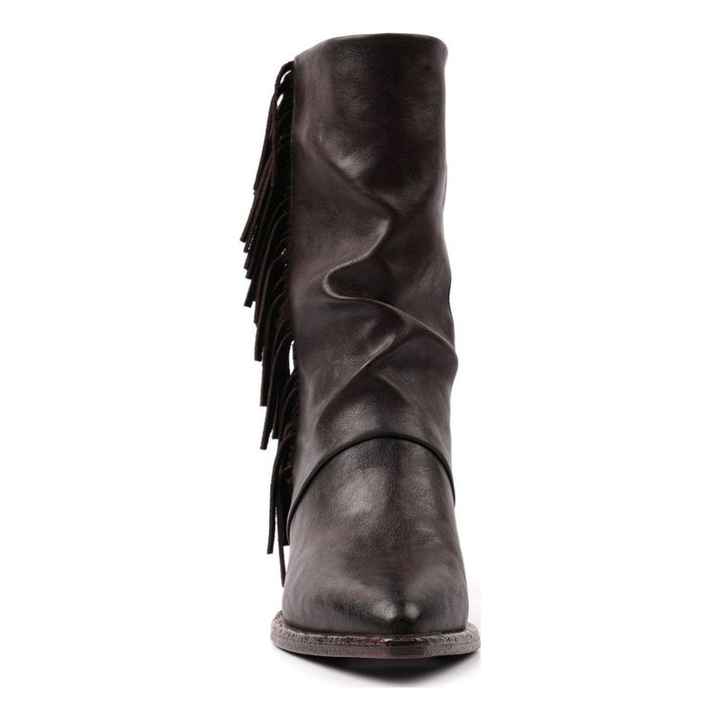 Womens Lunar Shyanne Brown Western Heel Ankle Boots - Brown