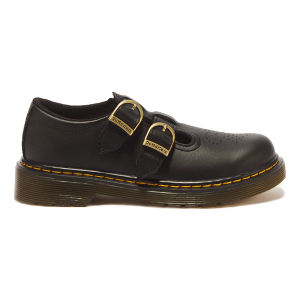 Junior Girls Dr. Martens 8065 Softy T Leather Black Mary Jane School Shoes