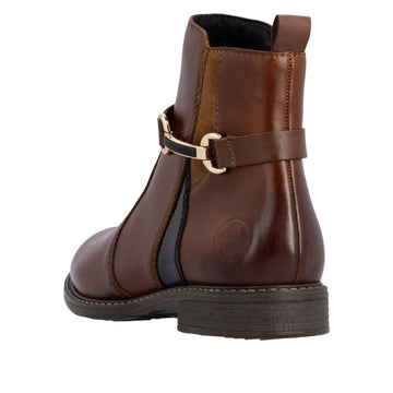 Womens Rieker 74856 Cognac Boots - Cognac