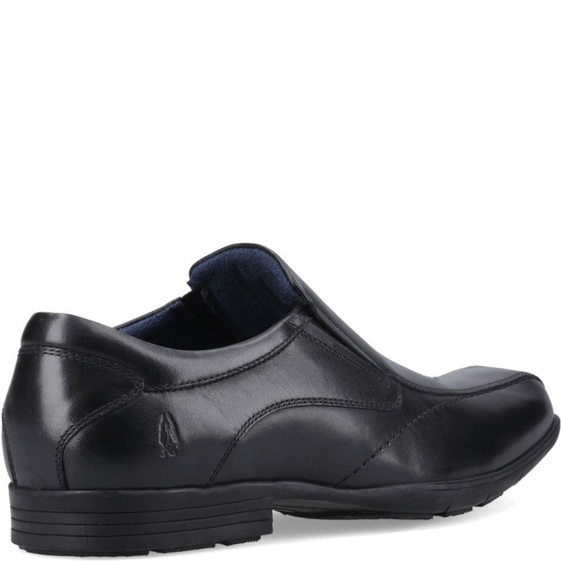 Junior Boys Hush Puppies Dumfries Black School Shoes - Black