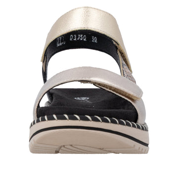 Womens Remonte D3J50 Metallic Wedge Sandal - Metallic