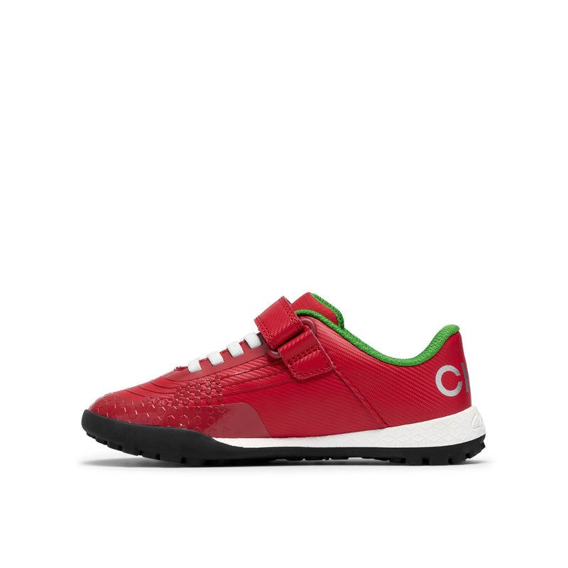 Boys Clarks CICA Goal Kid Football Shoes - Red