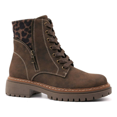Womens Lunar Georgina Brown Ankle Boots - Brown