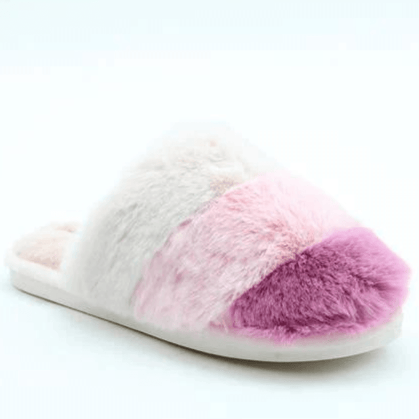 Infant Womens Heavenly Feet Charon Pink Rose Mule Slippers - Pink