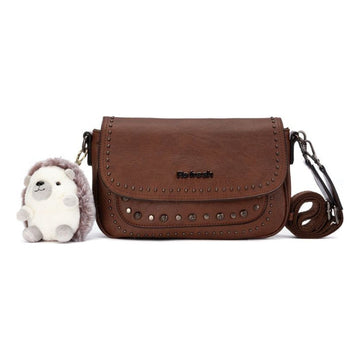 Womens Refresh 183439 Faux Leather Crossbody Bag - Camel