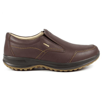 Mens Grisport Melrose Brown Leather Waterproof Slip On Shoe - Brown