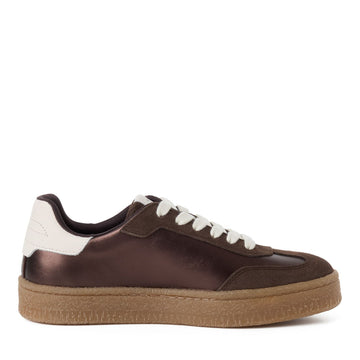 Womens Tamaris 23723 Laced Trainers - Brown Metallic
