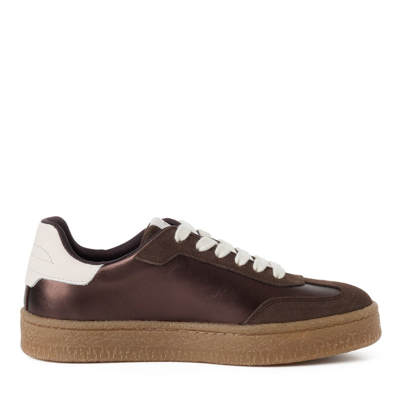 Womens Tamaris 23723 Laced Trainers - Brown Metallic