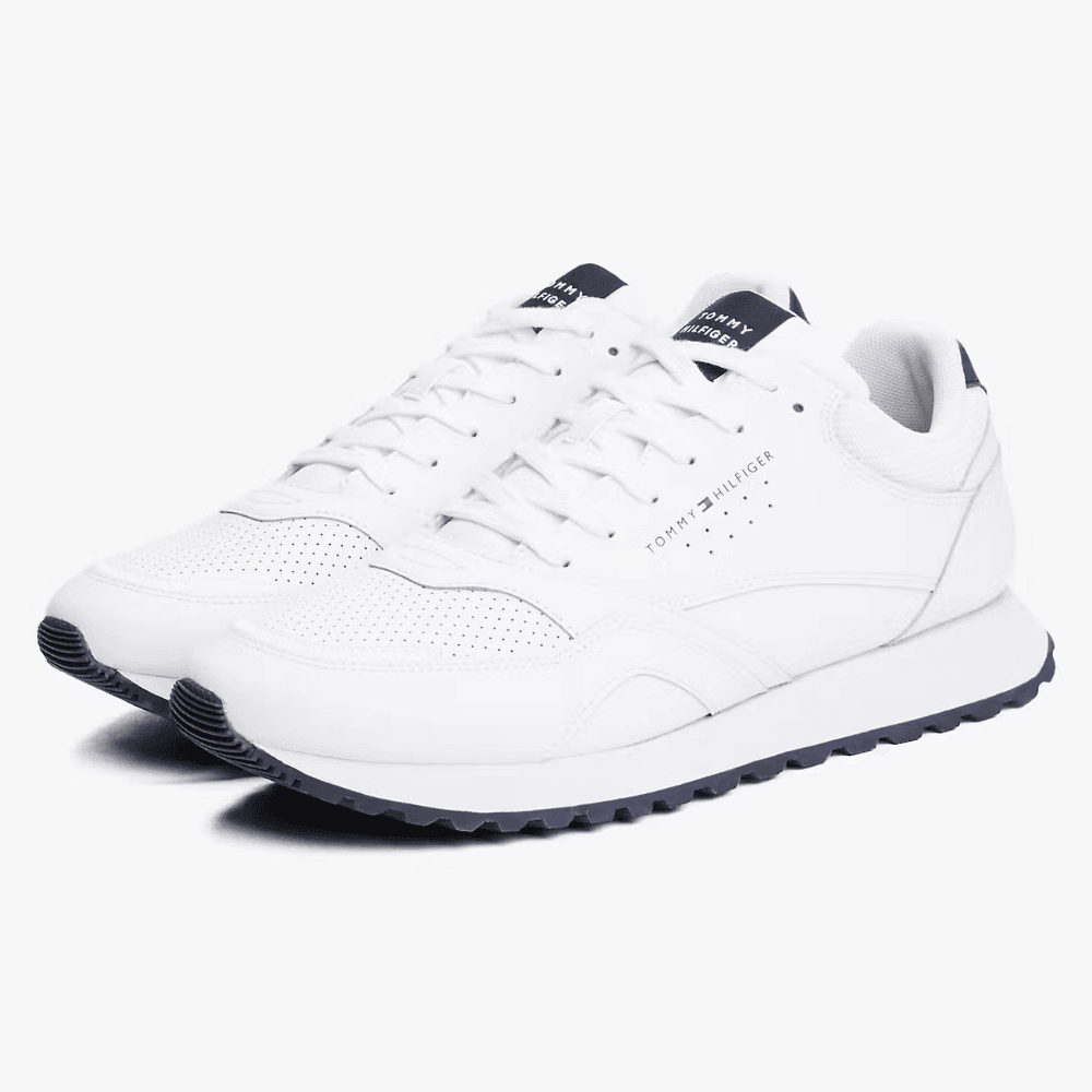 Mens Tommy Hilfiger Contrast Heel Court Trainers