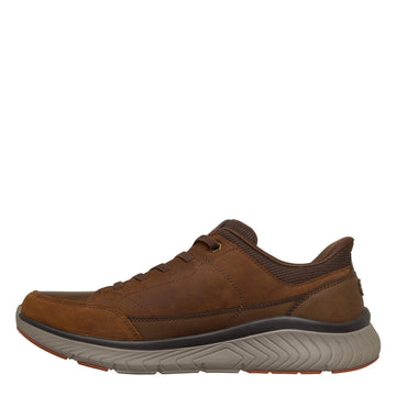 Mens Skechers 205656 Arch Fit Crosser Felix Dark Brown Slip-Ins Trainers - Dark Brown