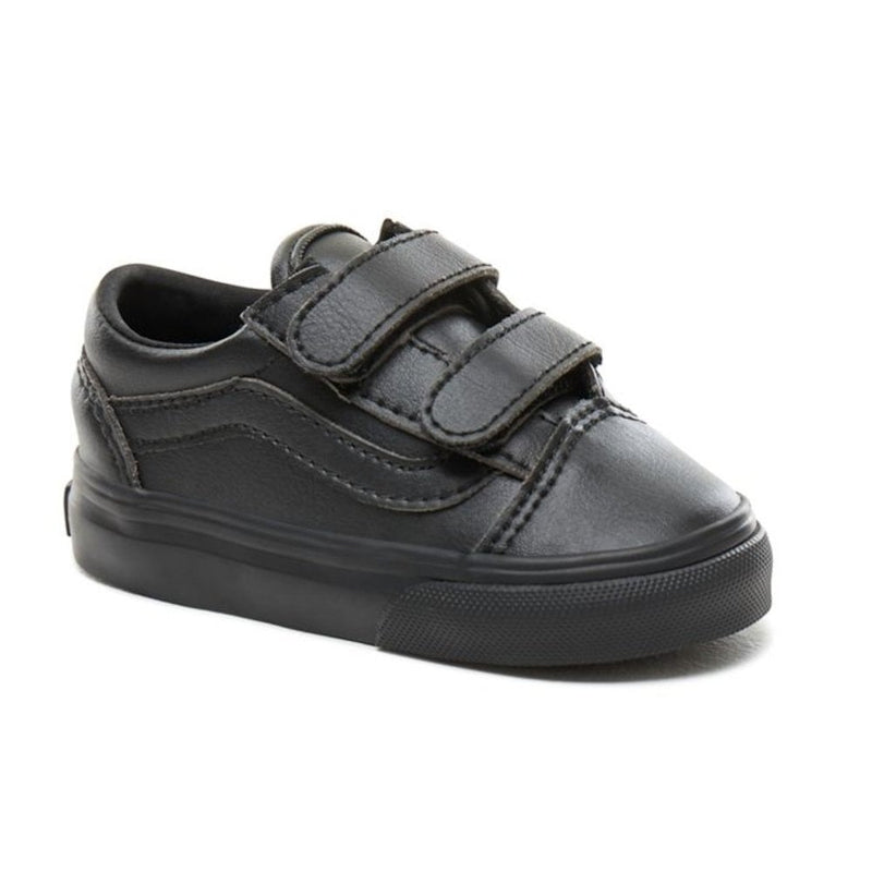Vans Kids Toddler Classic Tumble Old Skool V Shoes - Black - Black