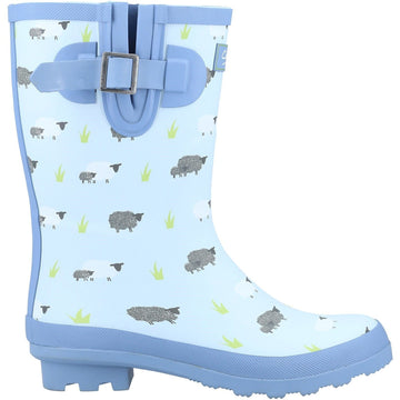Womens Cotswold Farmyard Mid Wellingtons - Sheep
