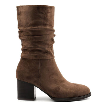 Womens Lunar Kylie Scrunch Long Boots - Taupe