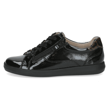 Womens Caprice 23762 Black Patent Side Zip Trainers - Black Patent